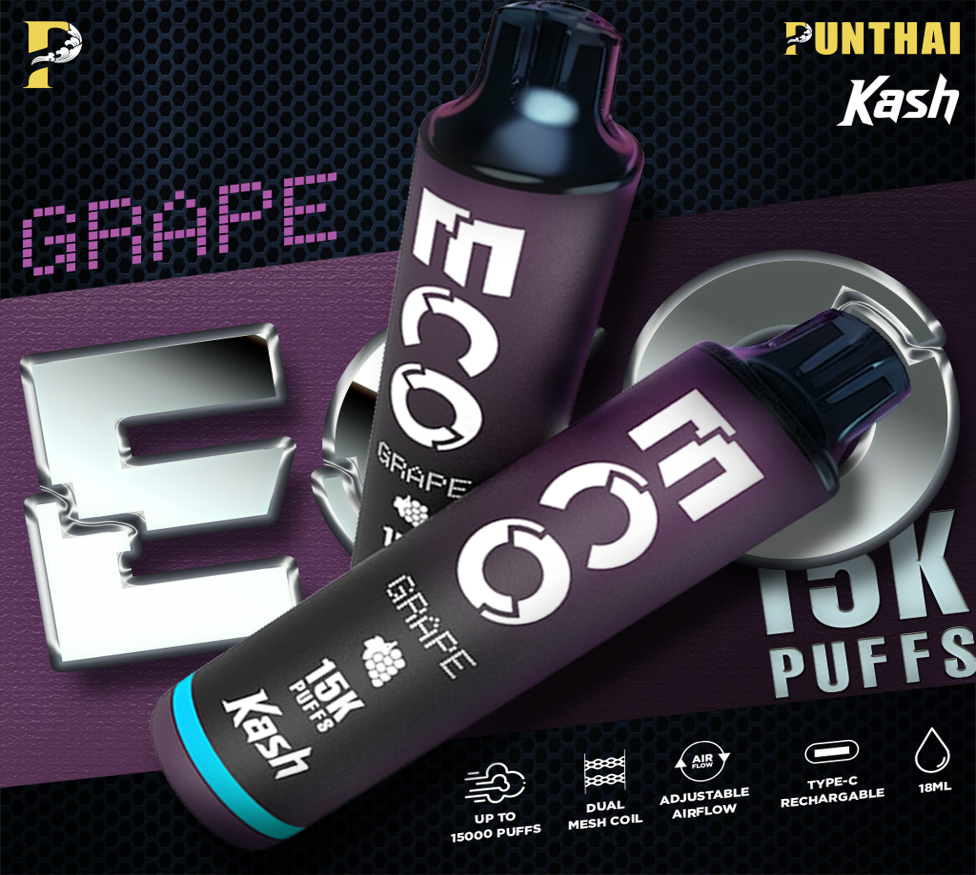 eco kash 15k grape องุ่น eco kash 15k grape องุ่น