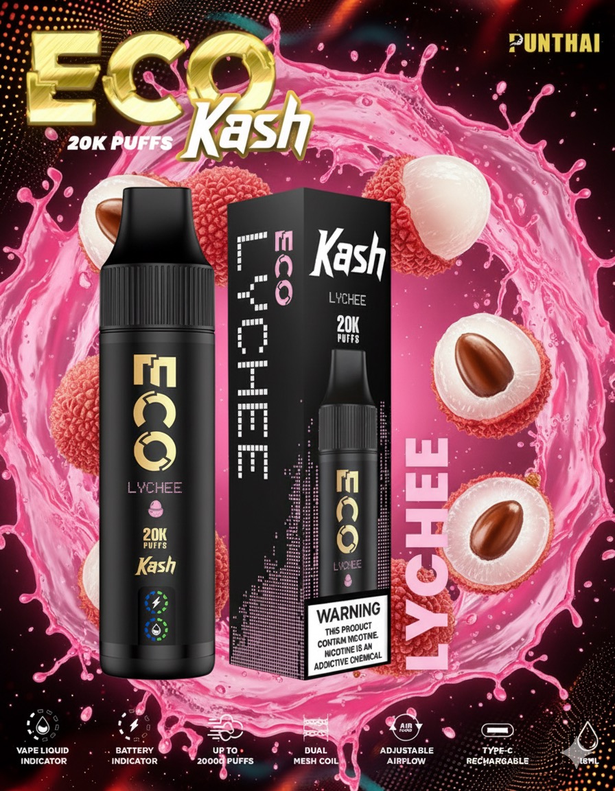 eco kash 20k lychee ลิ้นจี่ eco kash 20k lychee ลิ้นจี่